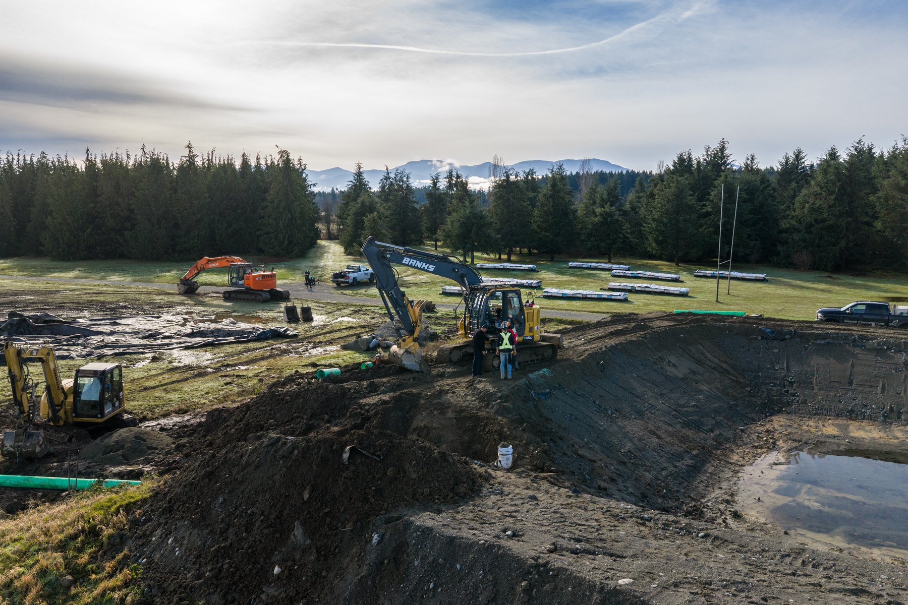 Construction progress photography and videography for Vancouver Island job sites